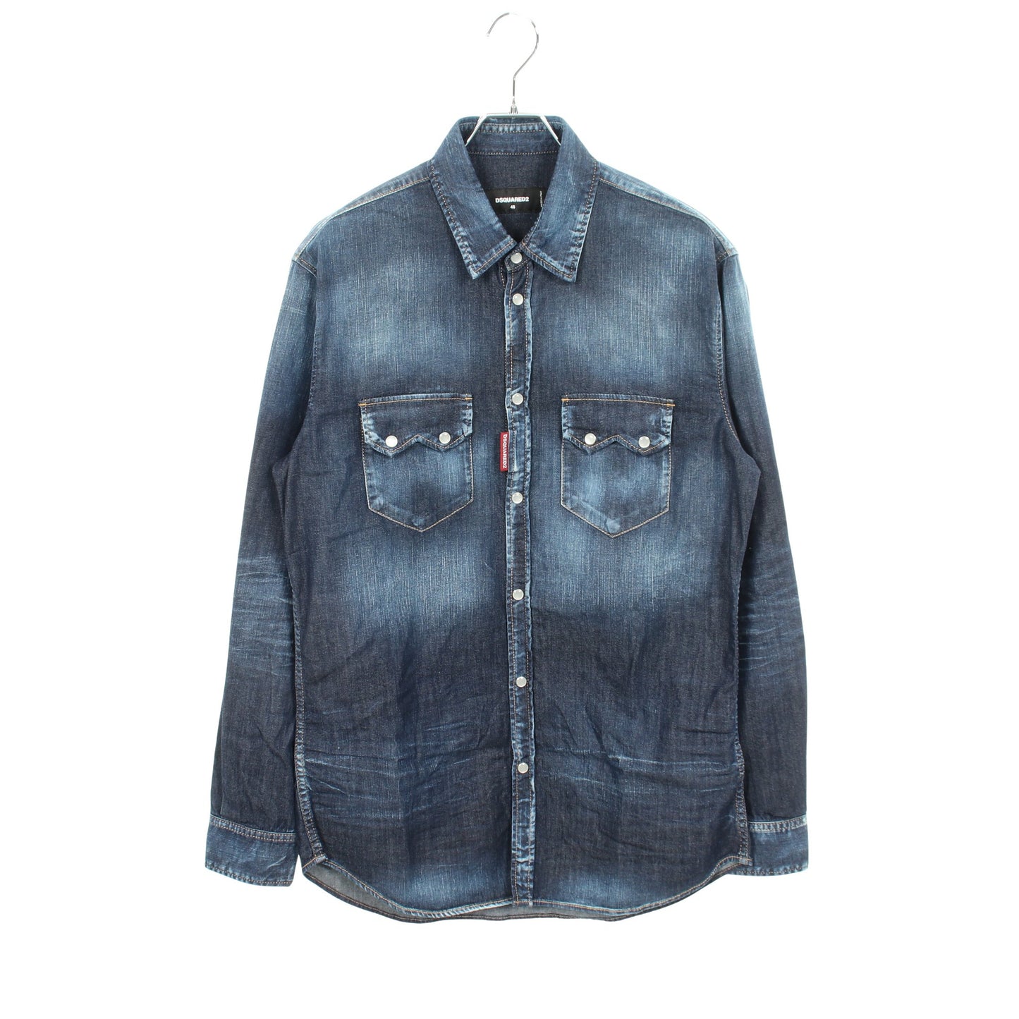 デニムシャツ コットン インディゴブルー ディースクエアード トップス DSQUARED2