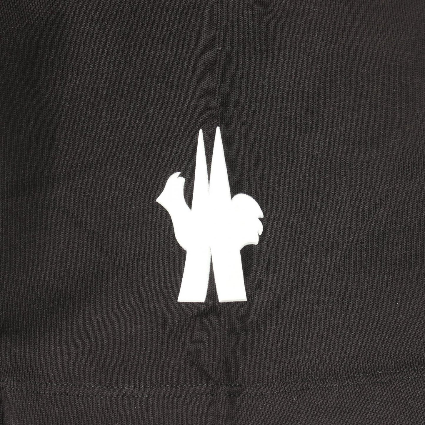 ロゴプリント クルーネック 半袖Tシャツ コットン ブラック モンクレールグルノーブル トップス MONCLER GRENOBLE