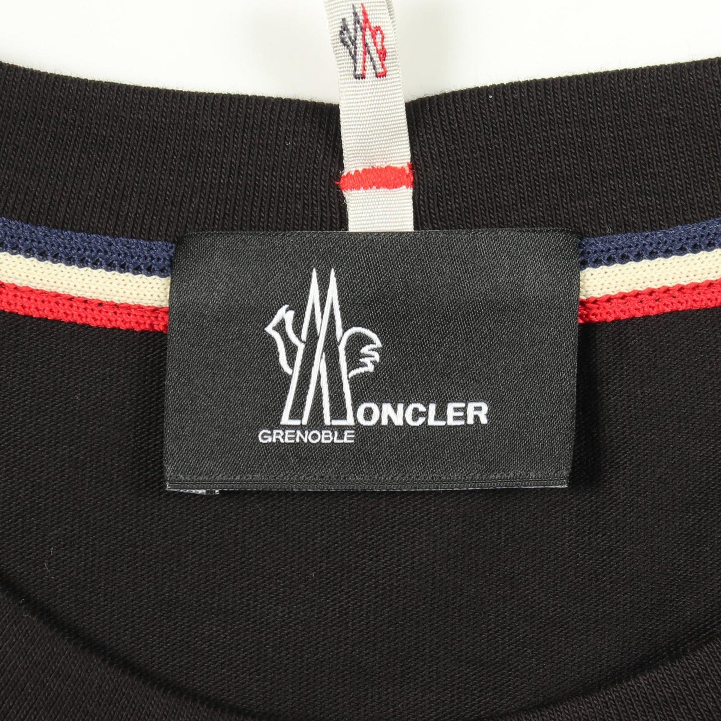 ロゴプリント クルーネック 半袖Tシャツ コットン ブラック モンクレールグルノーブル トップス MONCLER GRENOBLE