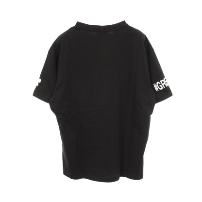 ロゴプリント クルーネック 半袖Tシャツ コットン ブラック モンクレールグルノーブル トップス MONCLER GRENOBLE