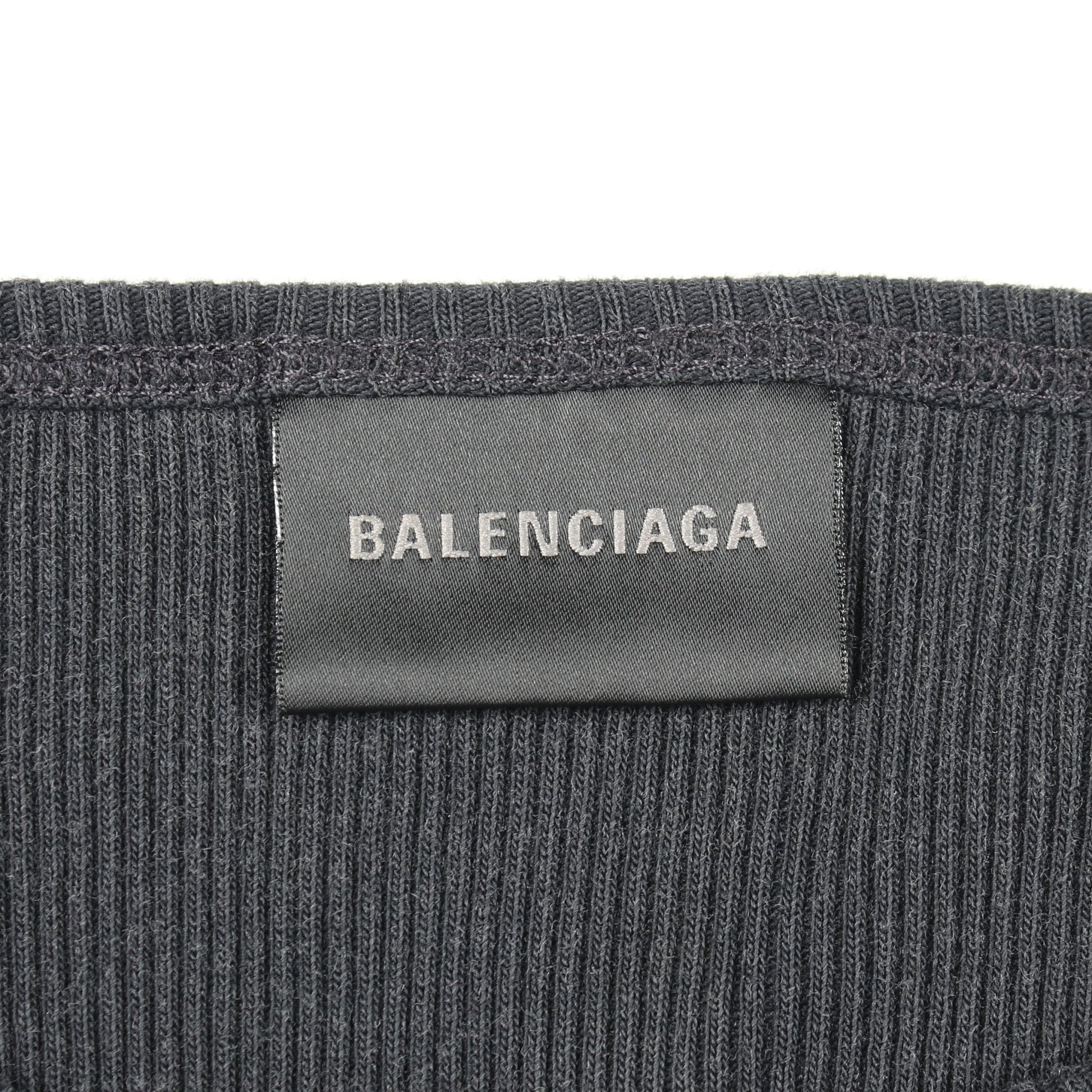カモフラージュ レオパード ドッキング 長袖 カットソー コットン ダークグレー ブラウン ブラック バレンシアガ トップス BALENCIAGA