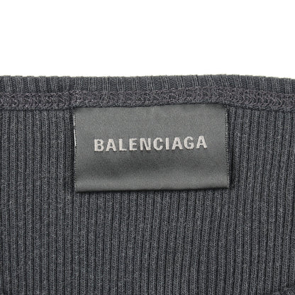 カモフラージュ レオパード ドッキング 長袖 カットソー コットン ダークグレー ブラウン ブラック バレンシアガ トップス BALENCIAGA