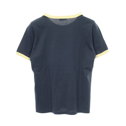 70'S CALIFORNIA フロッキーロゴ 半袖Tシャツ コットン ネイビー ライトイエロー セリーヌ トップス CELINE
