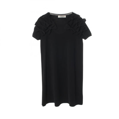 PAP DRESS リボン ニット ワンピース レーヨン ブラック ヴァレンティノ ワンピース VALENTINO