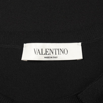 PAP DRESS リボン ニット ワンピース レーヨン ブラック ヴァレンティノ ワンピース VALENTINO