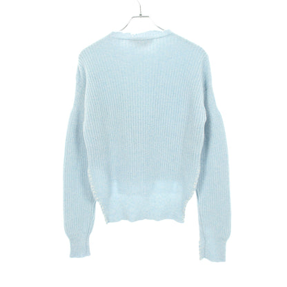 クルーネック ニット ウール ライトブルー マルニ トップス MARNI