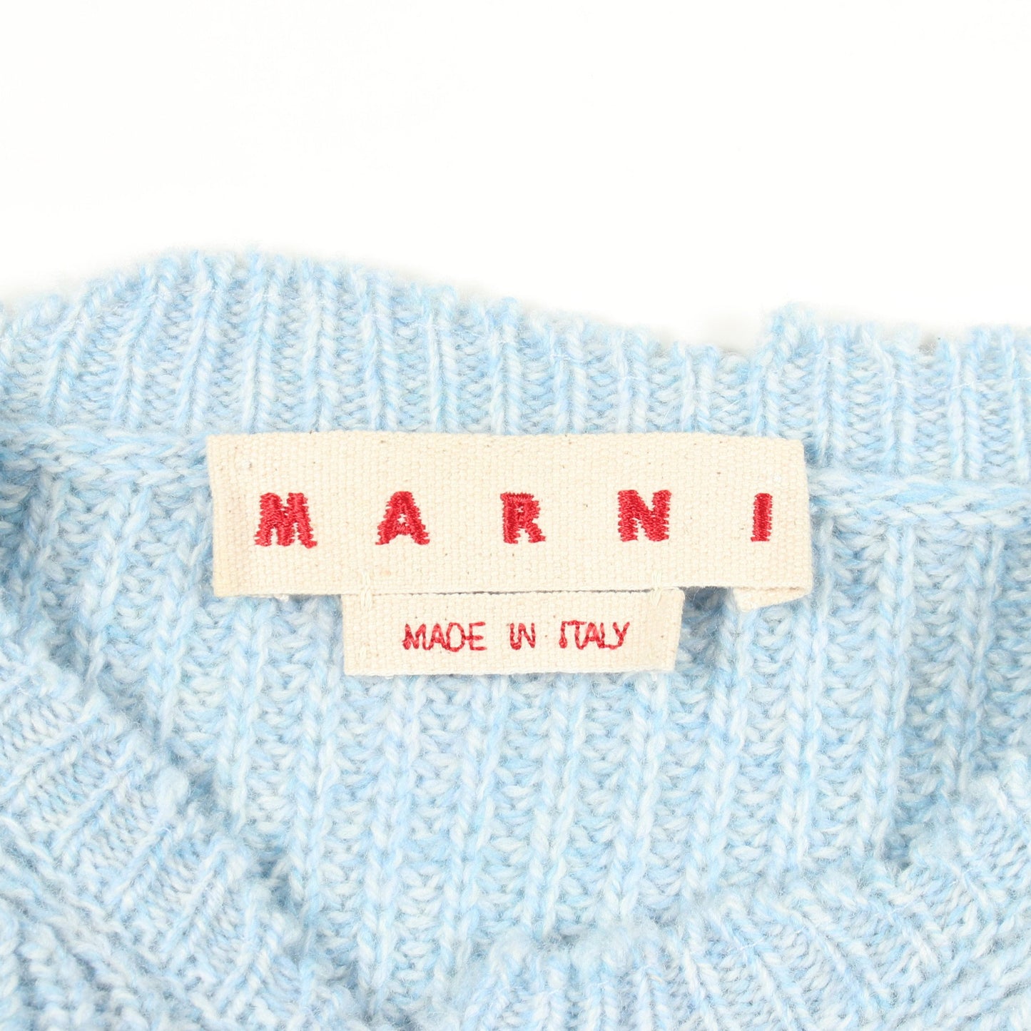 クルーネック ニット ウール ライトブルー マルニ トップス MARNI