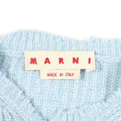 クルーネック ニット ウール ライトブルー マルニ トップス MARNI