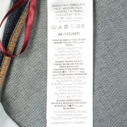ロゴ フレアスカート デニムスカート コットン インディゴブルー グッチ ボトムス GUCCI