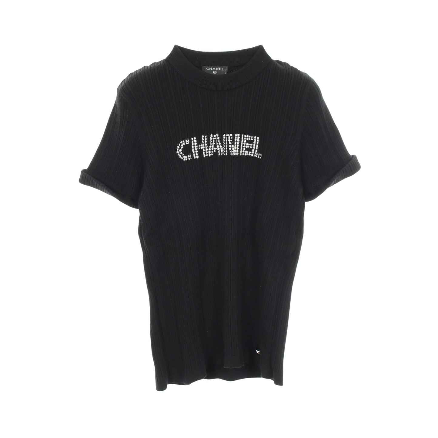 ロゴ 半袖 カットソー コットン ブラック シャネル トップス CHANEL