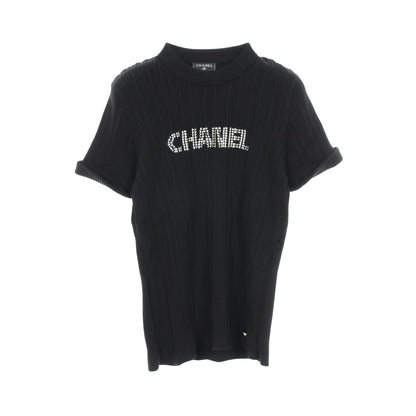 ロゴ 半袖 カットソー コットン ブラック シャネル トップス CHANEL