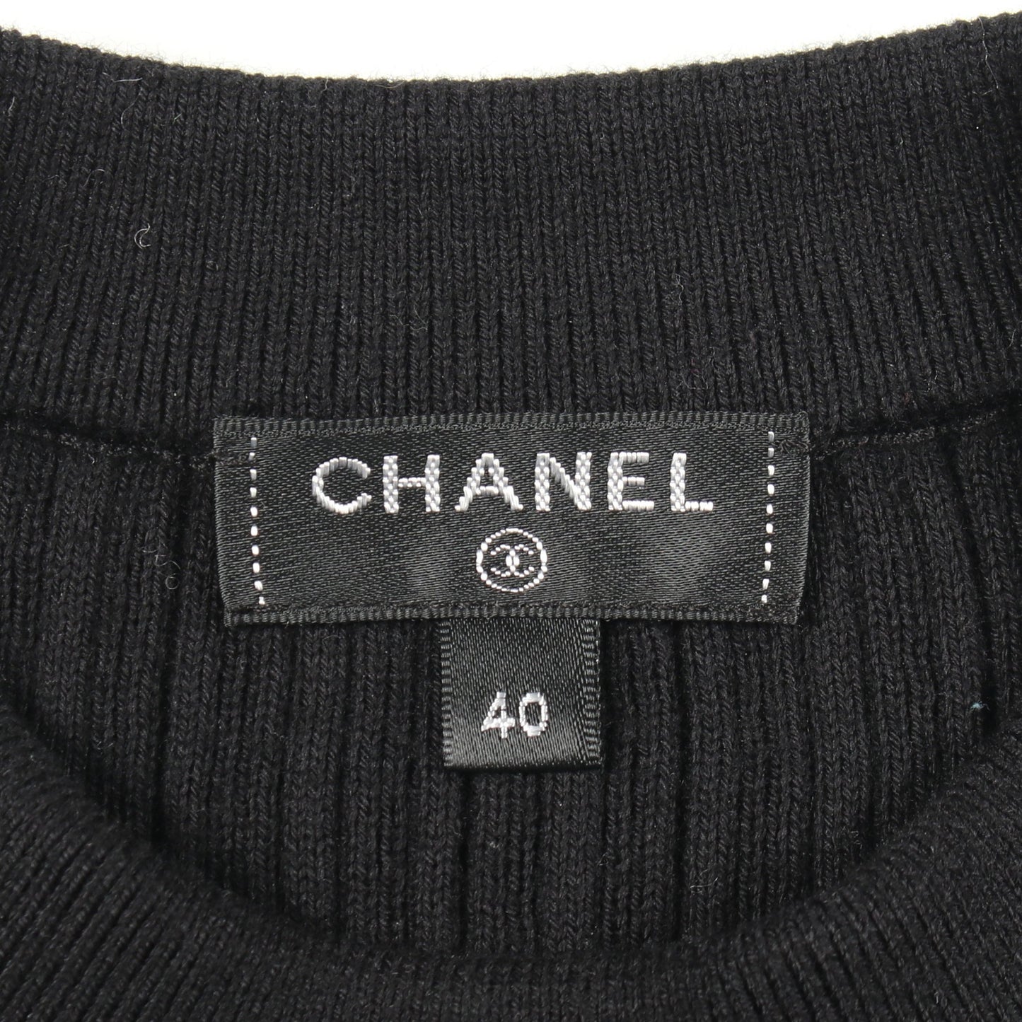 ロゴ 半袖 カットソー コットン ブラック シャネル トップス CHANEL