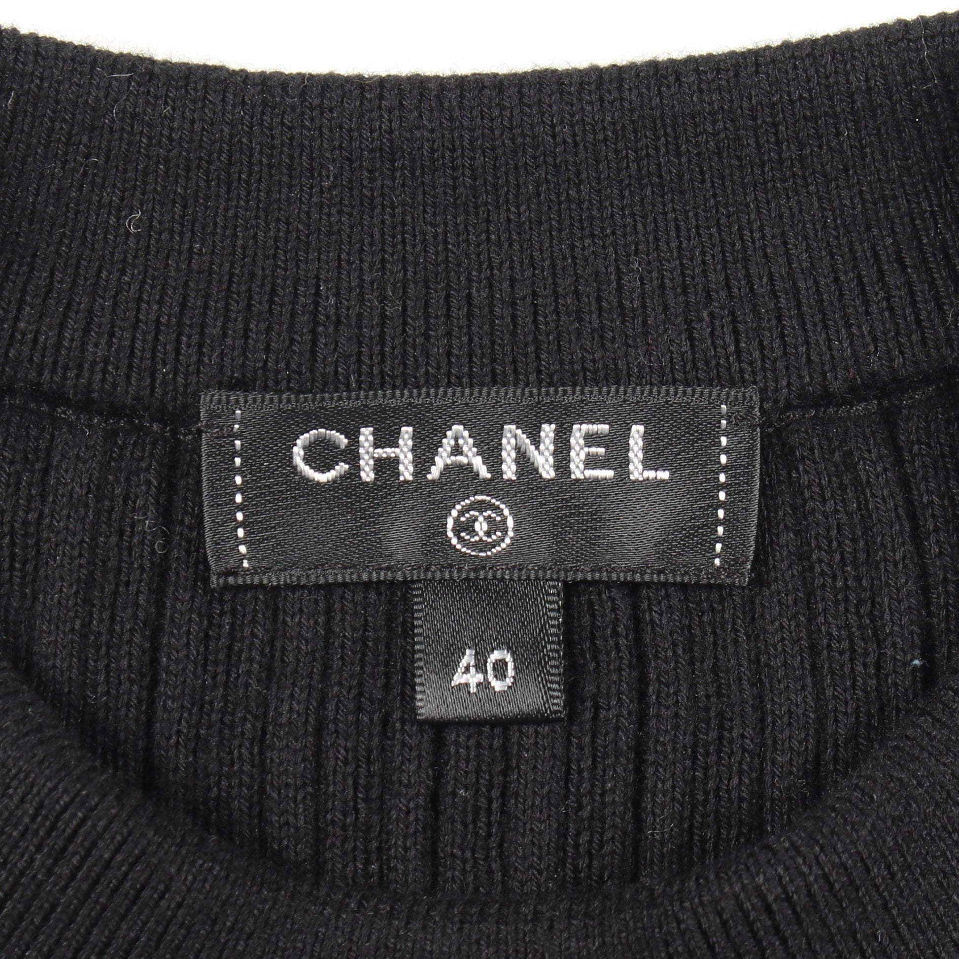 ロゴ 半袖 カットソー コットン ブラック シャネル トップス CHANEL