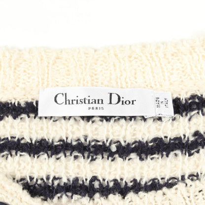 ディオール マリニエール マリンボーダー 半袖 ニット コットン シルク アイボリー ネイビー クリスチャンディオール トップス Christian Dior