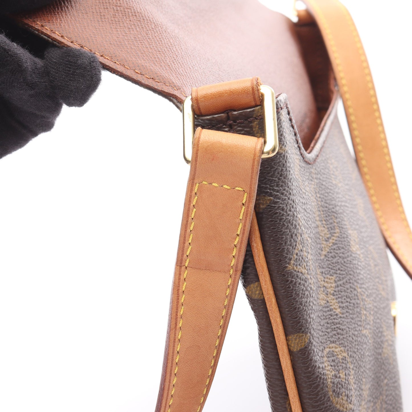 ミュゼットタンゴ ショートストラップ モノグラム ショルダーバッグ PVC レザー ブラウン ルイヴィトン バッグ LOUIS VUITTON