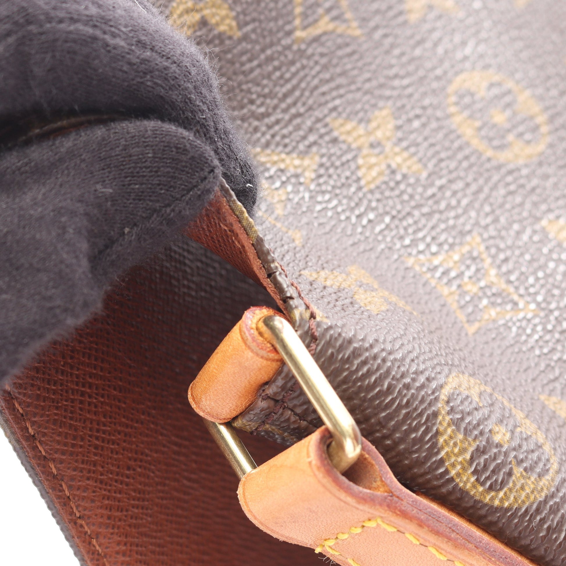 ミュゼットタンゴ ショートストラップ モノグラム ショルダーバッグ PVC レザー ブラウン ルイヴィトン バッグ LOUIS VUITTON