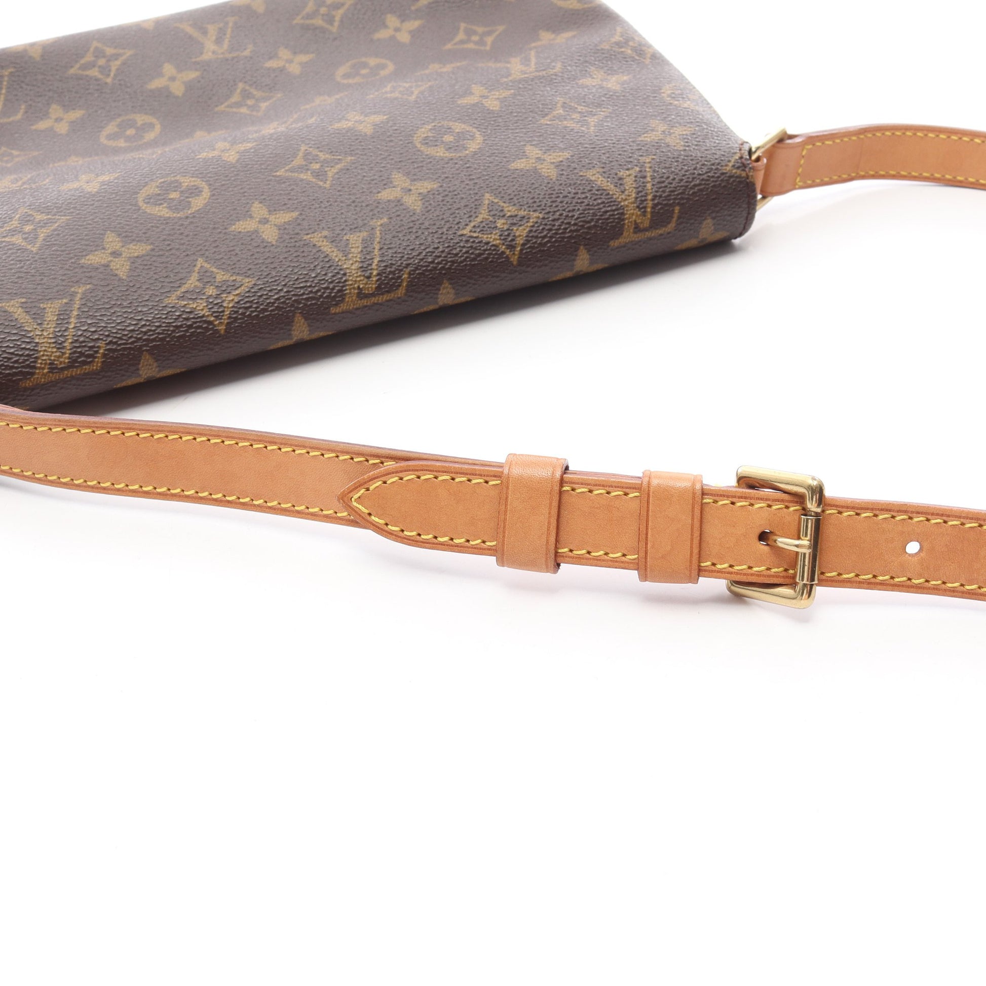 ミュゼットタンゴ ショートストラップ モノグラム ショルダーバッグ PVC レザー ブラウン ルイヴィトン バッグ LOUIS VUITTON