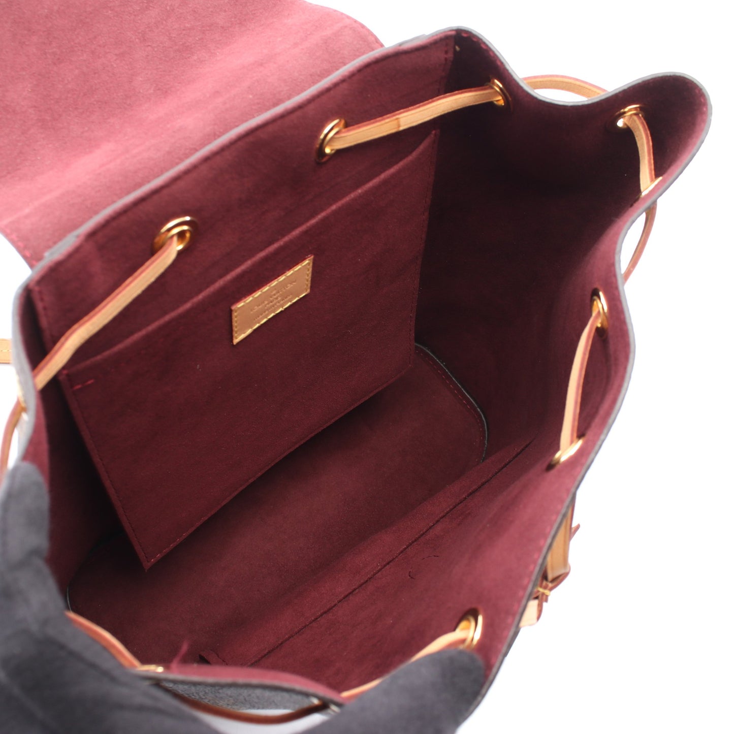 モンスリー モノグラム バックパック リュックサック PVC レザー ブラウン ルイヴィトン バッグ LOUIS VUITTON