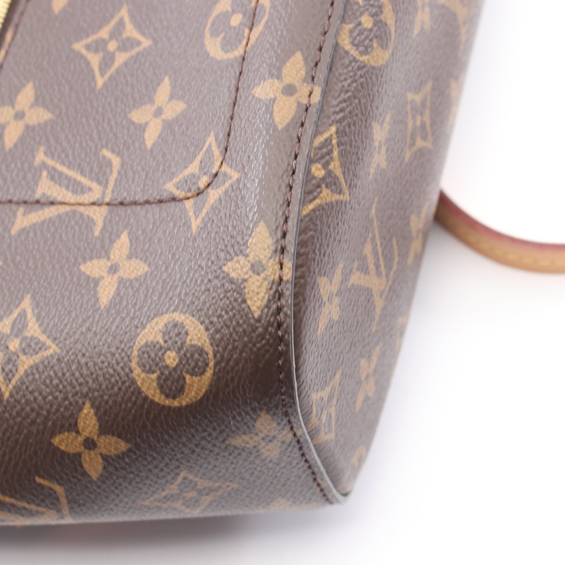 モンスリー モノグラム バックパック リュックサック PVC レザー ブラウン ルイヴィトン バッグ LOUIS VUITTON