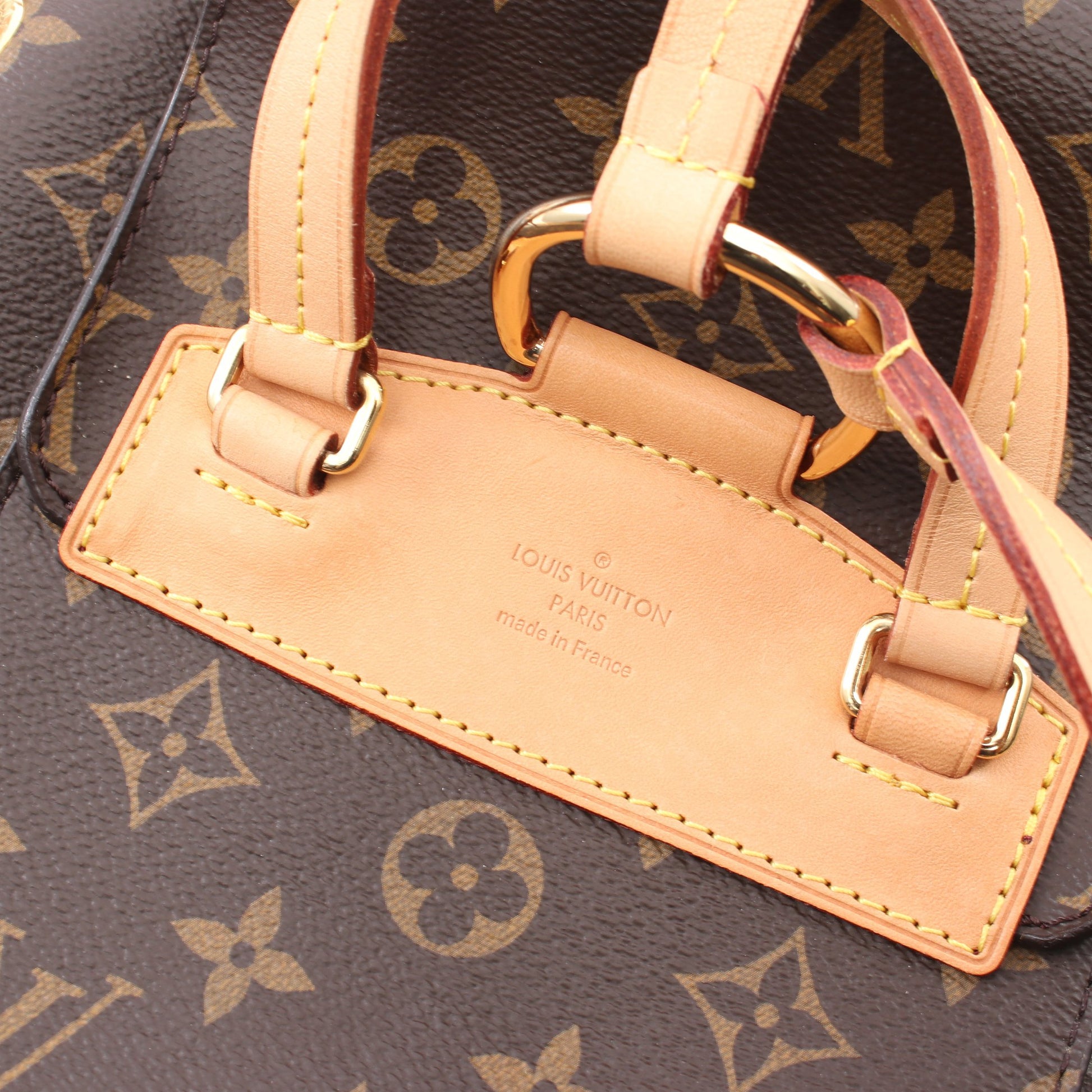 モンスリー モノグラム バックパック リュックサック PVC レザー ブラウン ルイヴィトン バッグ LOUIS VUITTON