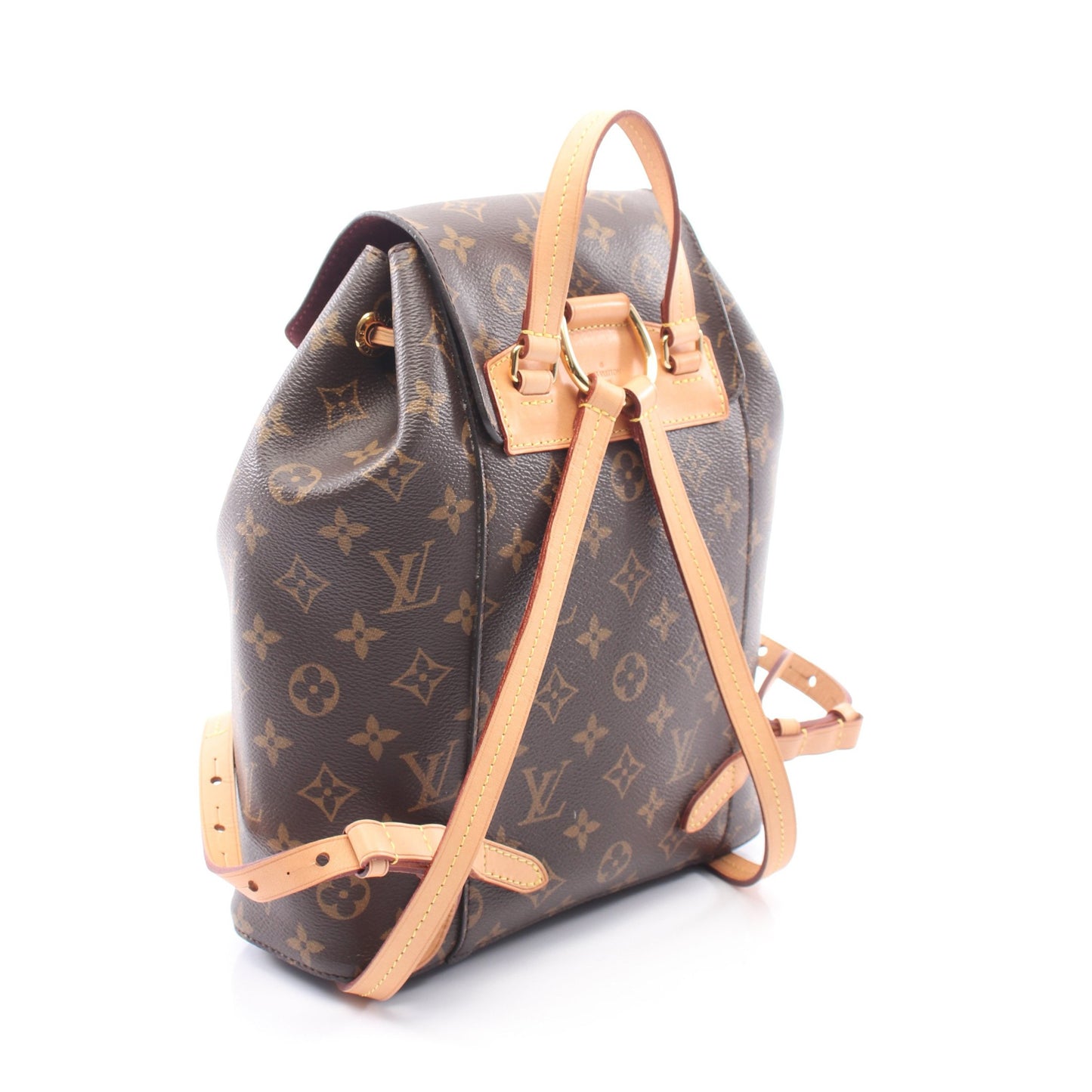 モンスリー モノグラム バックパック リュックサック PVC レザー ブラウン ルイヴィトン バッグ LOUIS VUITTON