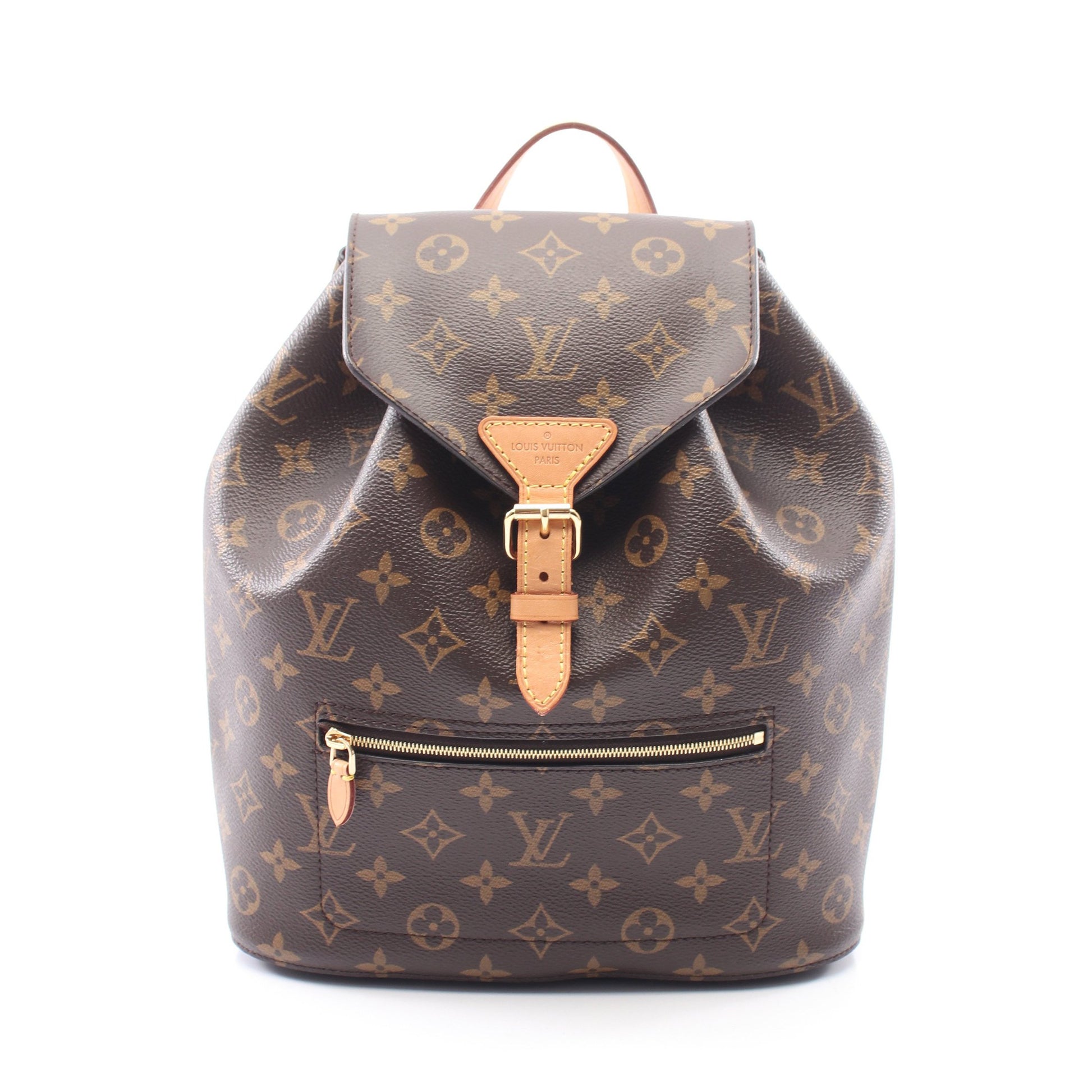 モンスリー モノグラム バックパック リュックサック PVC レザー ブラウン ルイヴィトン バッグ LOUIS VUITTON