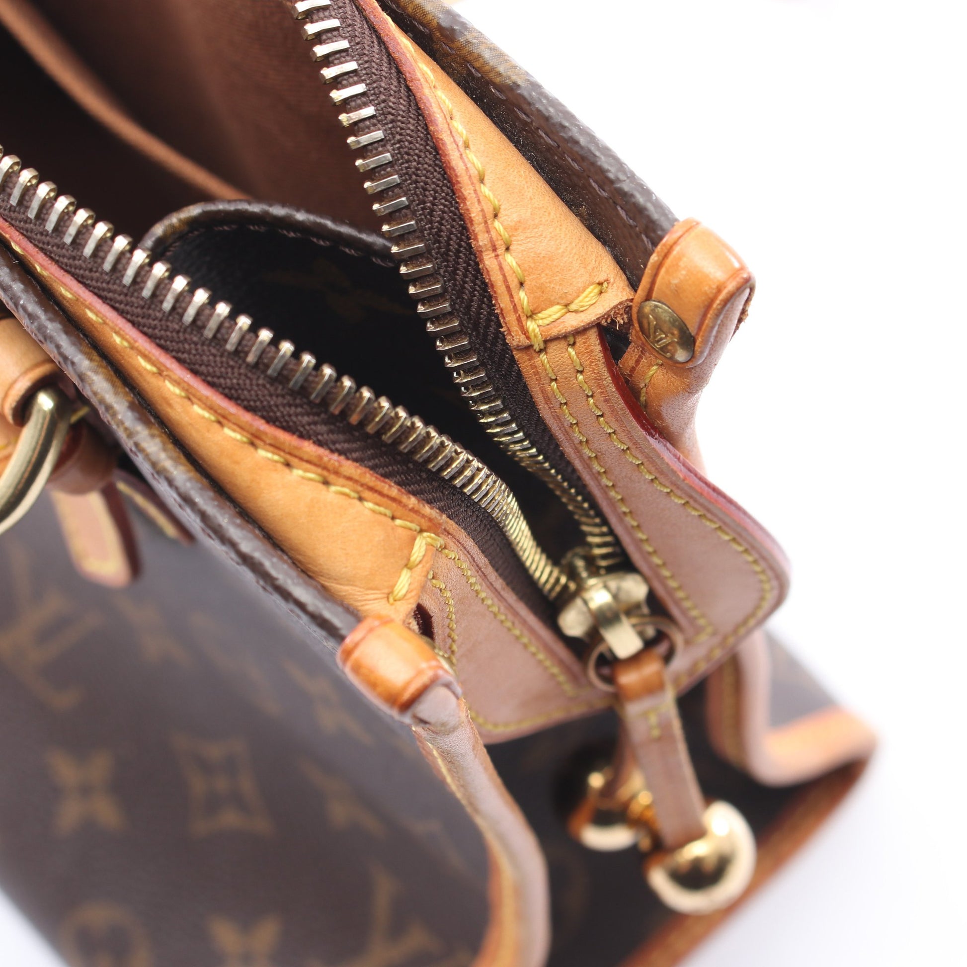 ポパンクール オ モノグラム ショルダーバッグ トートバッグ PVC レザー ブラウン ルイヴィトン バッグ LOUIS VUITTON