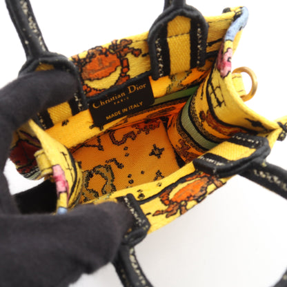 BOOK TOTE ブックトート バーティカルバッグ ミニ フォンバッグ ハンドバッグ キャンバス イエロー マルチカラー クリスチャンディオール バッグ Christian Dior