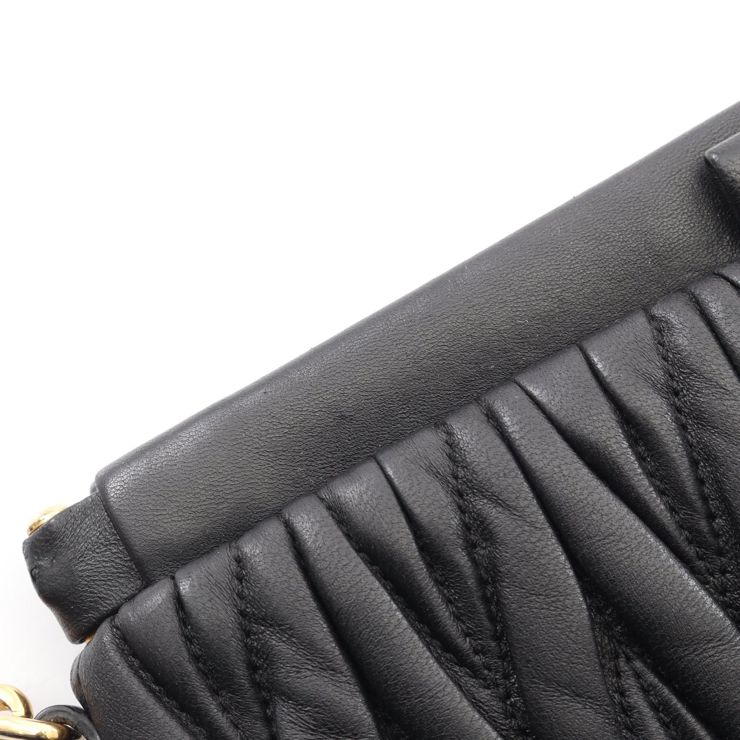 マテラッセ ショルダーバッグ レザー ブラック ミュウミュウ バッグ miu miu