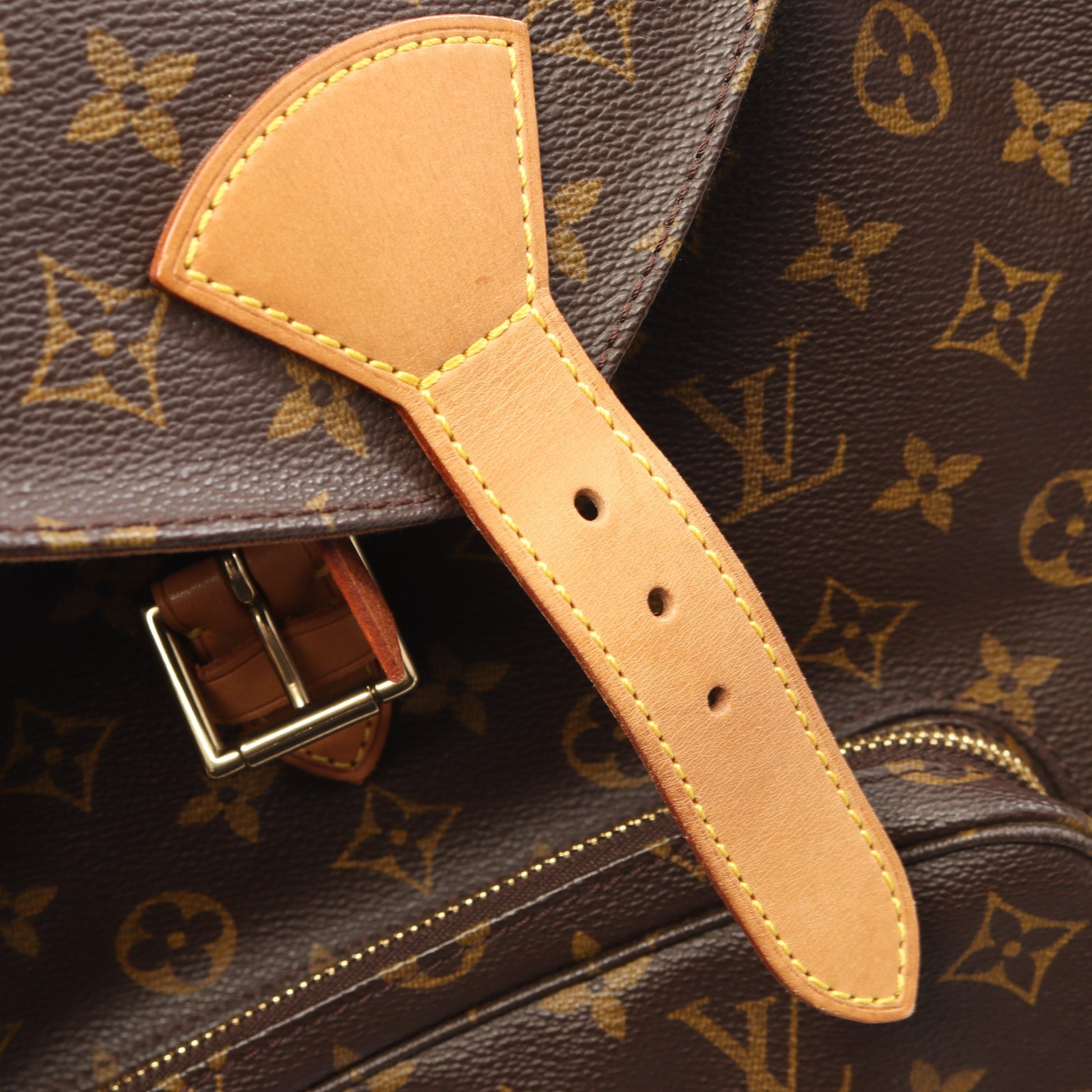 モンスリGM モノグラム バックパック リュックサック PVC レザー ブラウン ルイヴィトン バッグ LOUIS VUITTON