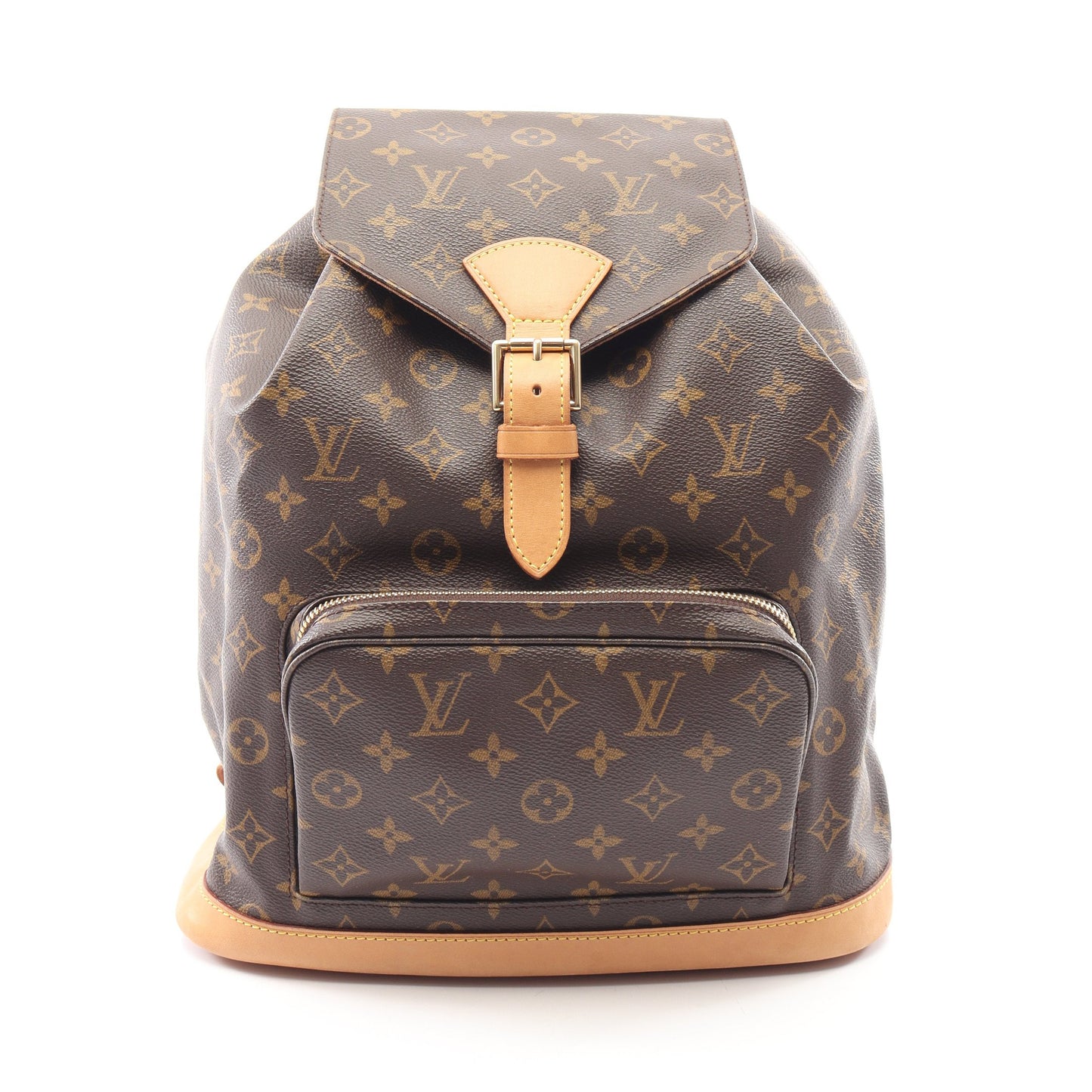 モンスリGM モノグラム バックパック リュックサック PVC レザー ブラウン ルイヴィトン バッグ LOUIS VUITTON