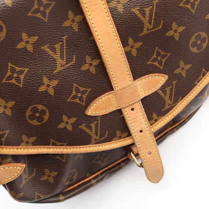 ソミュール30 モノグラム ショルダーバッグ PVC レザー ブラウン ルイヴィトン バッグ LOUIS VUITTON