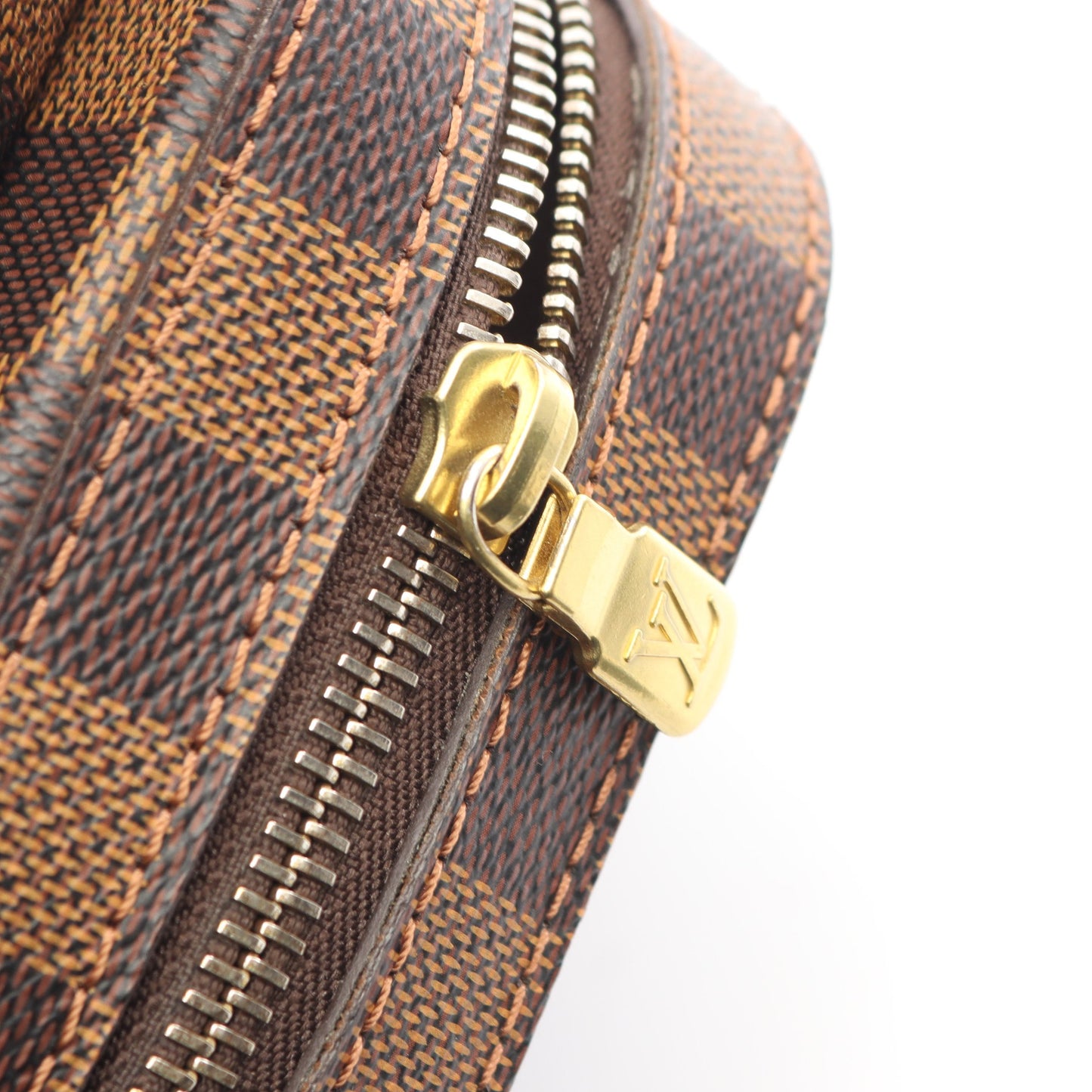 ジェロニモス ダミエエベヌ ボディバッグ PVC ブラウン ルイヴィトン バッグ LOUIS VUITTON
