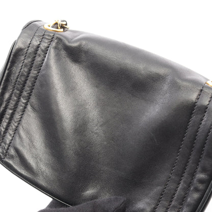 ココマーク チェーンショルダーバッグ ラムスキン ブラック ゴールド金具 ヴィンテージ シャネル バッグ CHANEL