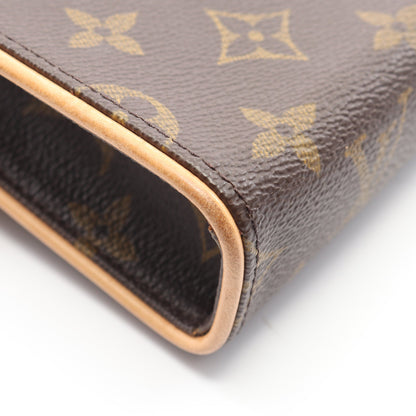 ポシェットフロランティーヌ モノグラム ボディバッグ ウエストバッグ PVC レザー ブラウン ルイヴィトン バッグ LOUIS VUITTON