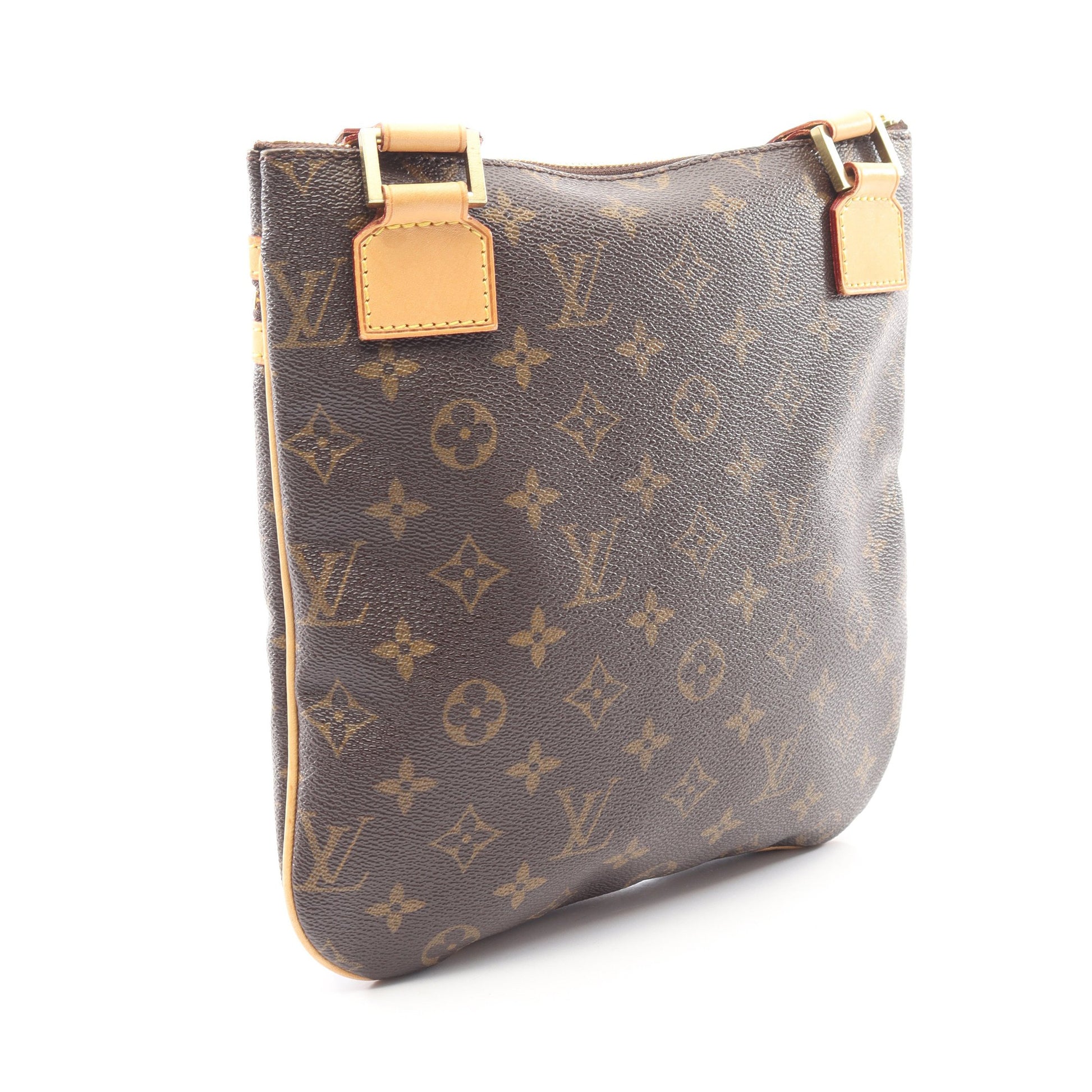 ポシェットボスフォール モノグラム ショルダーバッグ PVC レザー ブラウン ルイヴィトン バッグ LOUIS VUITTON