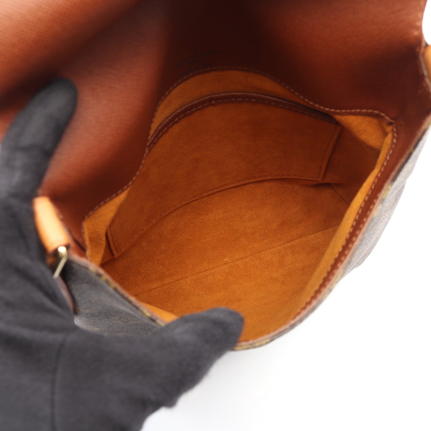 ミュゼットサルサ ショートストラップ モノグラム ショルダーバッグ PVC レザー ブラウン ルイヴィトン バッグ LOUIS VUITTON