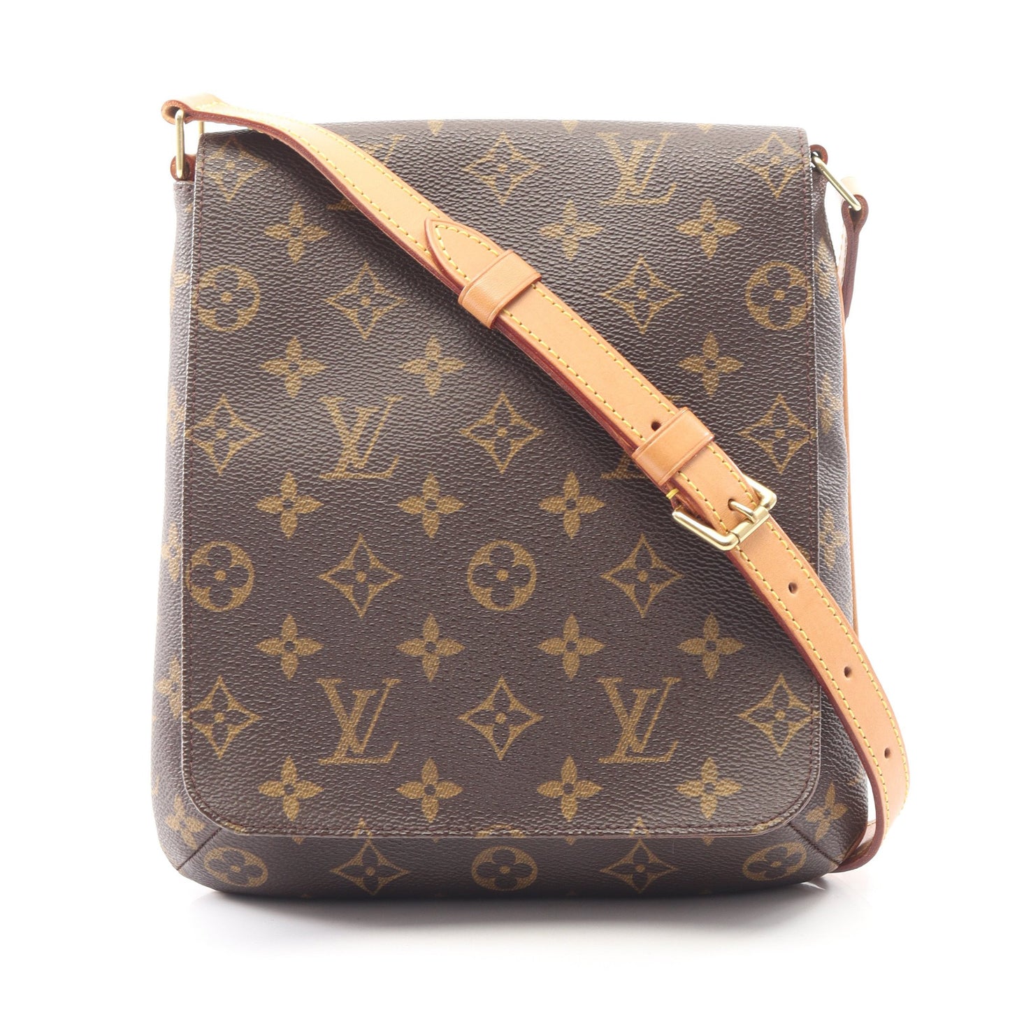 ミュゼットサルサ ショートストラップ モノグラム ショルダーバッグ PVC レザー ブラウン ルイヴィトン バッグ LOUIS VUITTON