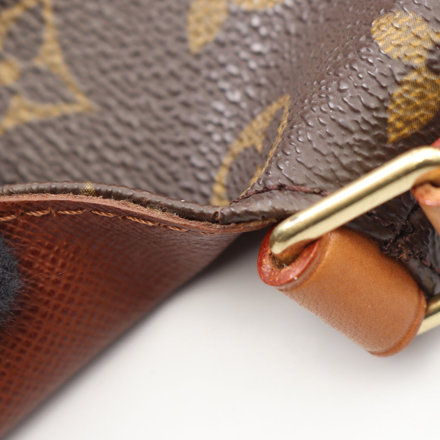 ミュゼットサルサ ショートストラップ モノグラム ショルダーバッグ PVC レザー ブラウン ルイヴィトン バッグ LOUIS VUITTON