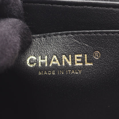 トレンディCC バニティバッグ チェーンショルダーバッグ ラムスキン ブラック ゴールド金具 シャネル バッグ CHANEL