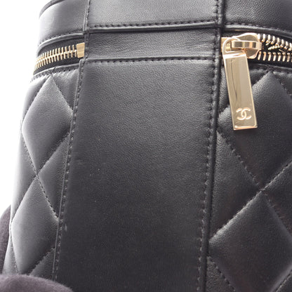 トレンディCC バニティバッグ チェーンショルダーバッグ ラムスキン ブラック ゴールド金具 シャネル バッグ CHANEL