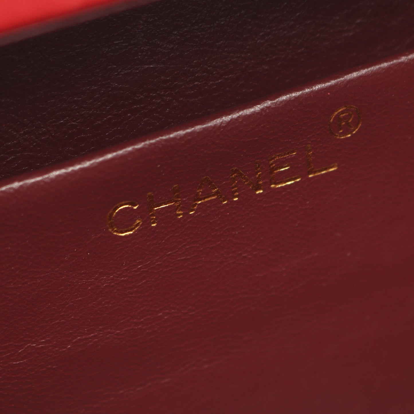 マトラッセ 2WAY ハンドバッグ バニティバッグ ラムスキン レッド ゴールド金具 ヴィンテージ シャネル バッグ CHANEL