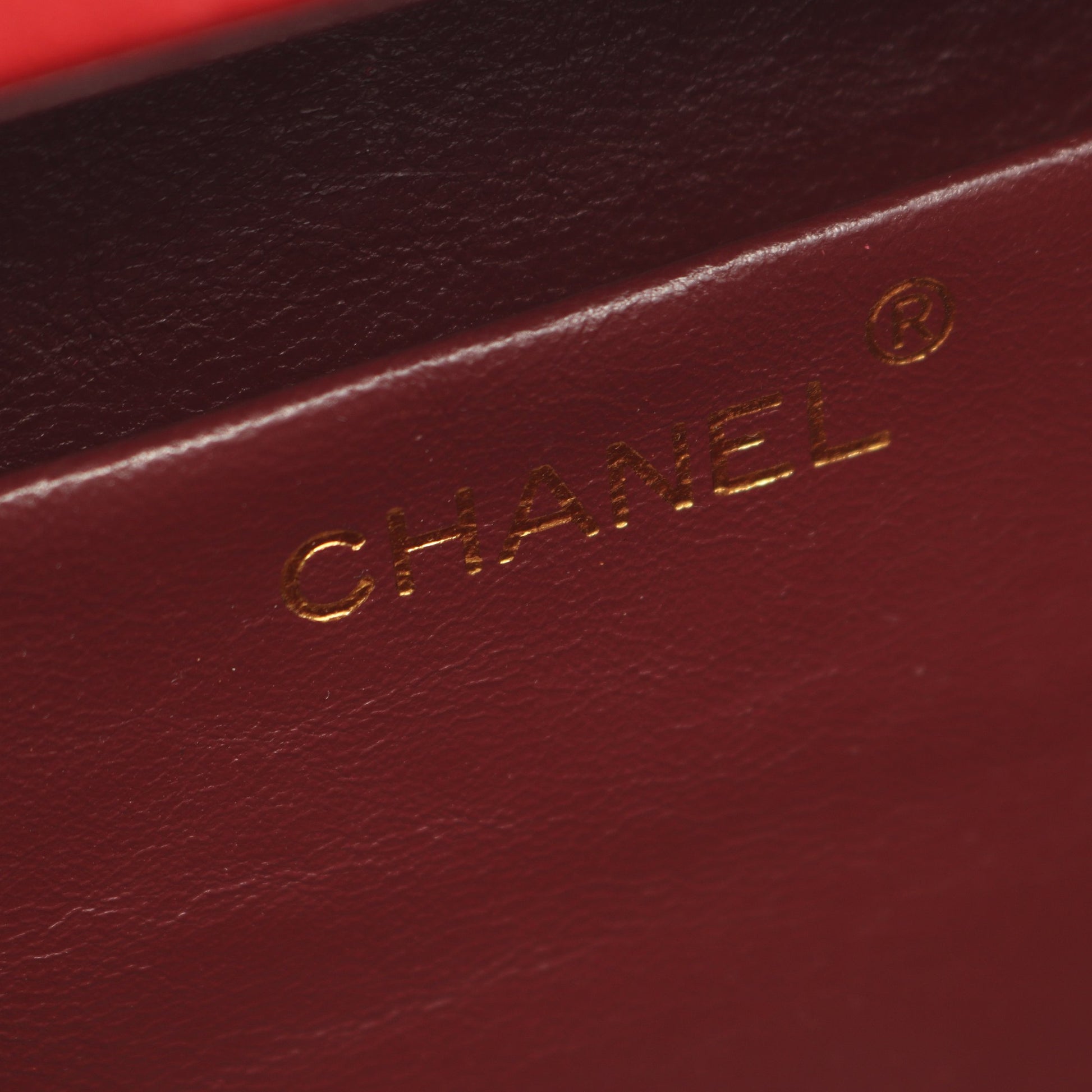マトラッセ 2WAY ハンドバッグ バニティバッグ ラムスキン レッド ゴールド金具 ヴィンテージ シャネル バッグ CHANEL
