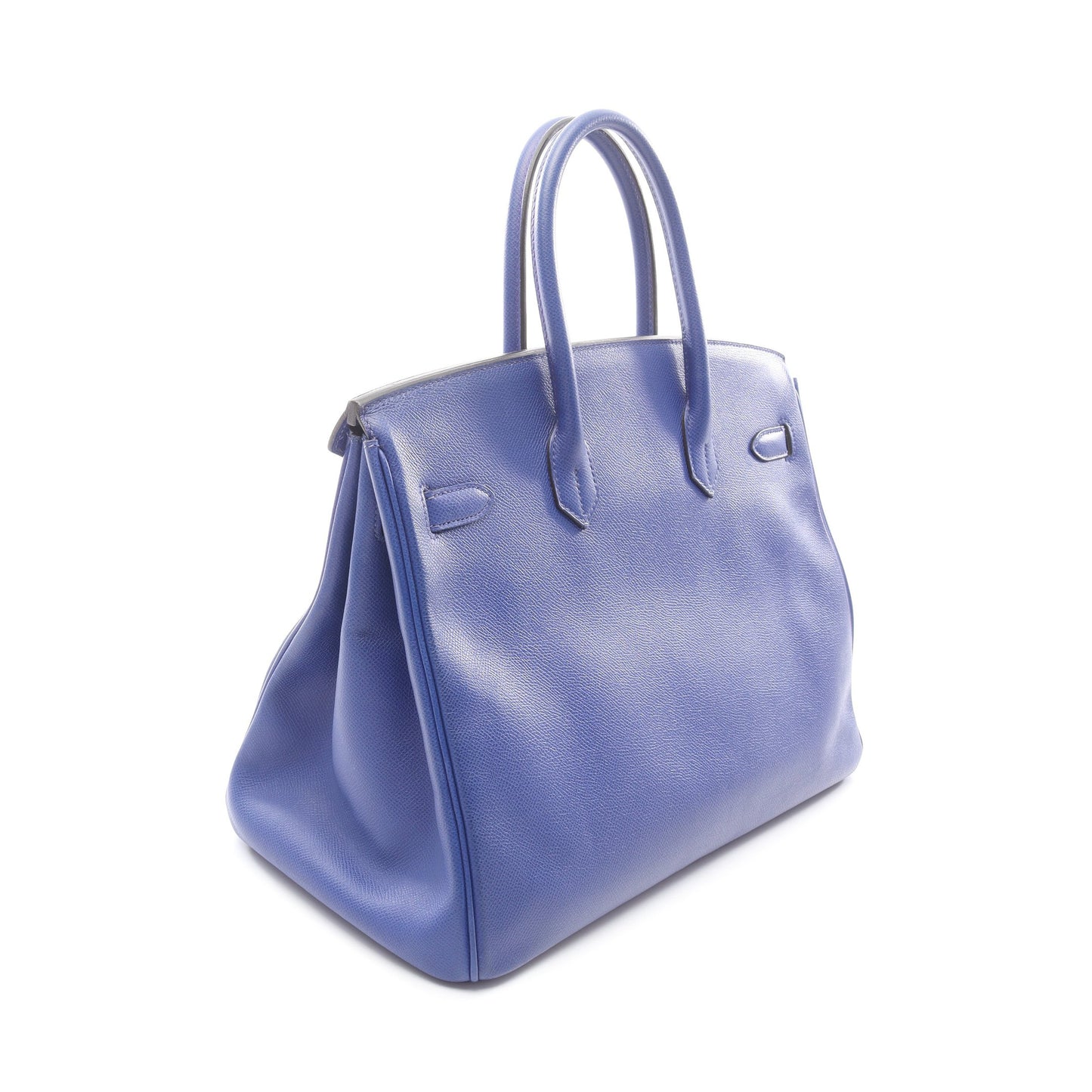バーキン35 ブルーエレクトリック ハンドバッグ ヴォーエプソン ブルー シルバー金具 □R刻印 エルメス バッグ HERMES