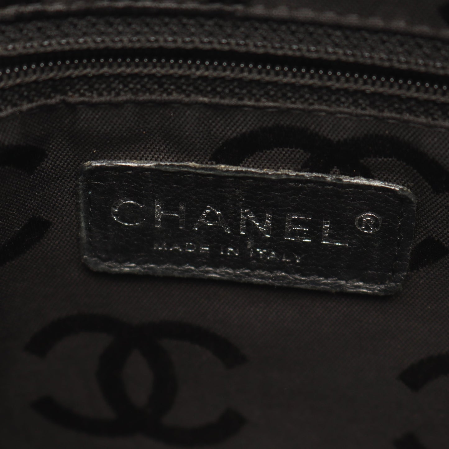 カンボンライン ミディアム ハンドバッグ トートバッグ レザー ベージュ ブラック シルバー金具 シャネル バッグ CHANEL