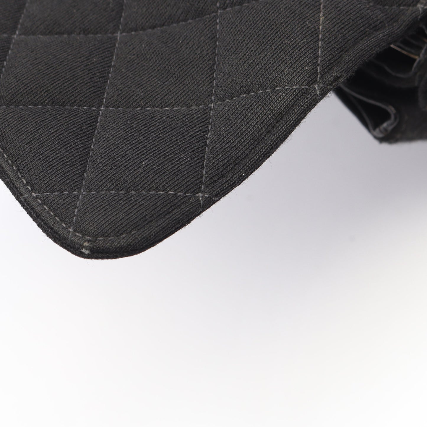 マトラッセ Wフェイス ハンドバッグ コットン ブラック シルバー金具 シャネル バッグ CHANEL