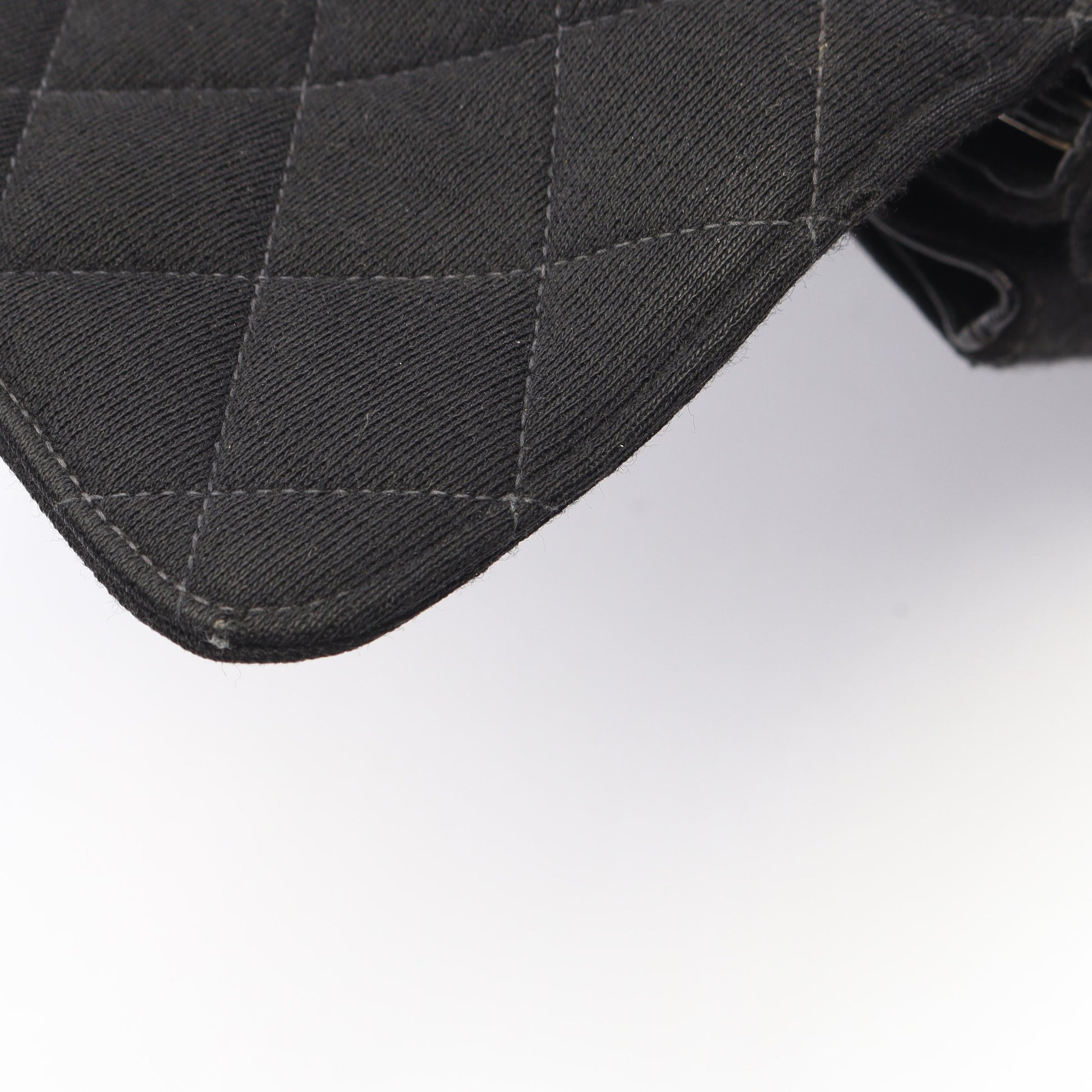 マトラッセ Wフェイス ハンドバッグ コットン ブラック シルバー金具 シャネル バッグ CHANEL