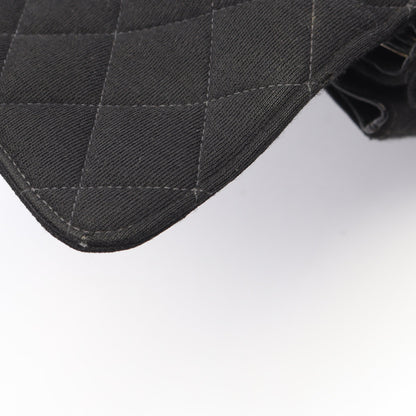 マトラッセ Wフェイス ハンドバッグ コットン ブラック シルバー金具 シャネル バッグ CHANEL