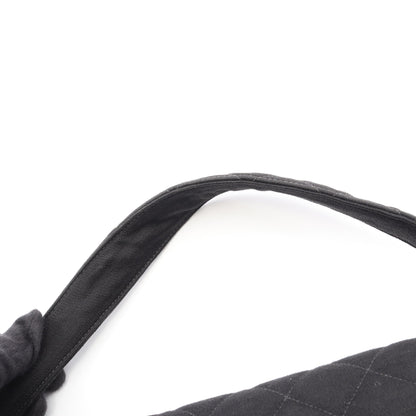 マトラッセ Wフェイス ハンドバッグ コットン ブラック シルバー金具 シャネル バッグ CHANEL