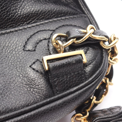 トリプルココマーク バックパック リュックサック キャビアスキン ブラック ゴールド金具 シャネル バッグ CHANEL
